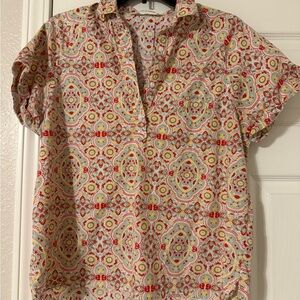 Woolrich Red and Yellow Patterned Button Down Shirt